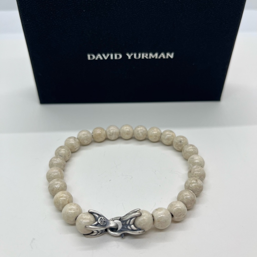 David Yurman Silver sterling Riverstone 8mm - Picture 1 of 4